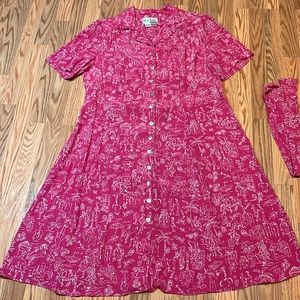 18W Vintage Pink Dress Sheri Martin Woman short sleeve